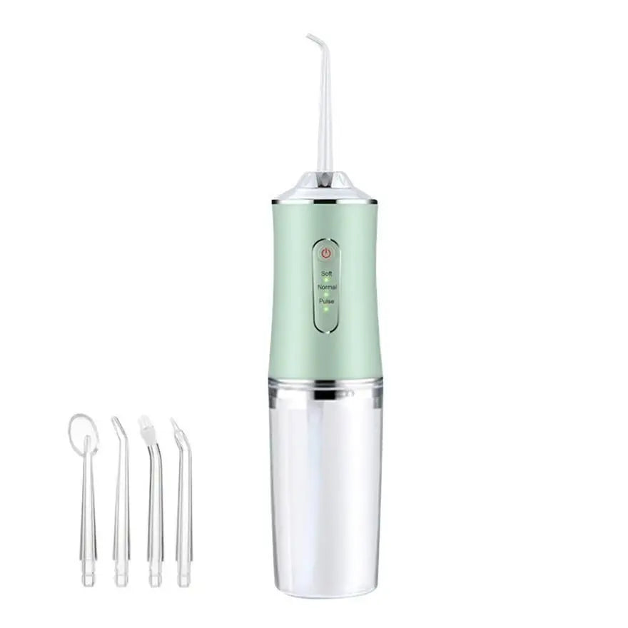 Electric Water Flosser & Jet Tip, 1 Set Portable Rechargeable Oral Irrigator for Home & Travel, Teeth Cleaning Device for Anxiety